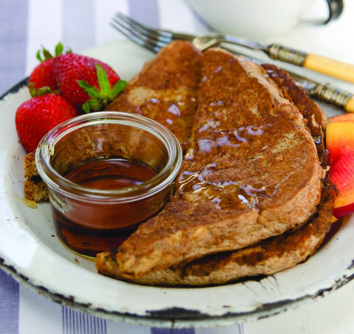 Vegan cinnamon French toast from Dreena Burton's Plant Powered Families cookbook.