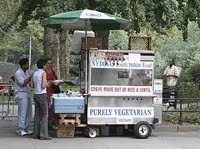 A visit to Thiru Kumar’s vegan NY Dosas food cart near Washington Square Park in New York City.