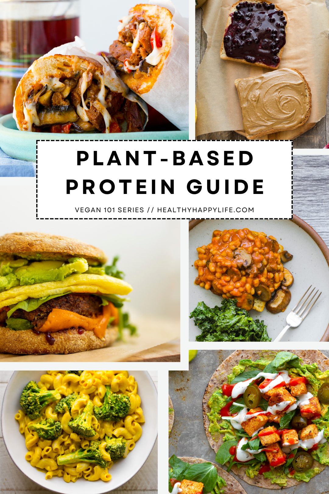 A guide to vegan protein sources, including beans, lentils, tofu, whole grains, nuts, and seeds.